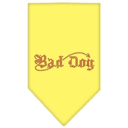 Bad Dog Rhinestone Bandana Yellow Large