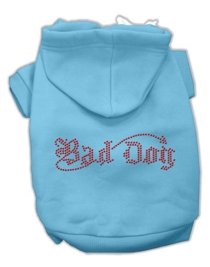 Bad Dog Rhinestone Hoodies Baby Blue L