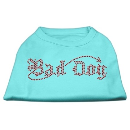 Bad Dog Rhinestone Shirts Aqua L