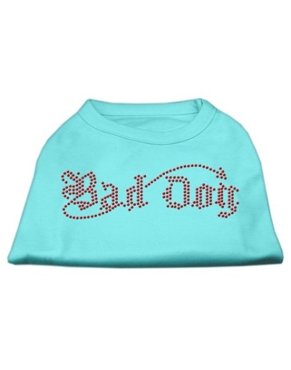 Bad Dog Rhinestone Shirts Aqua L