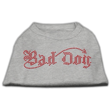 Bad Dog Rhinestone Shirts Grey L