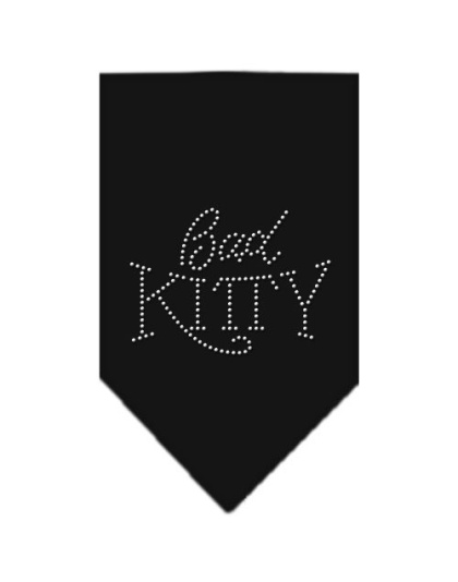 Bad Kitty Rhinestone Bandana Black Large