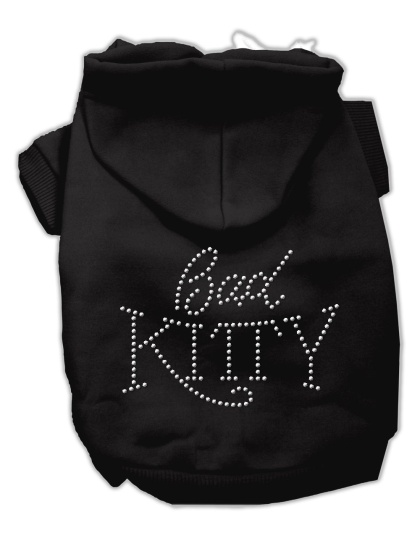 Bad Kitty Rhinestud Hoodie Black L