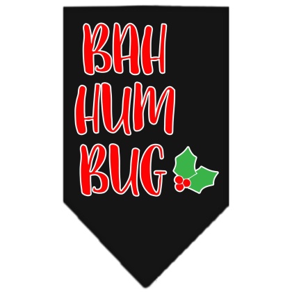 Bah Humbug Screen Print Bandana Black Large