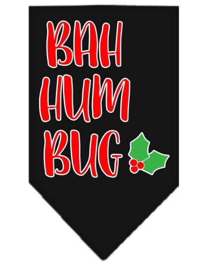 Bah Humbug Screen Print Bandana Black Large