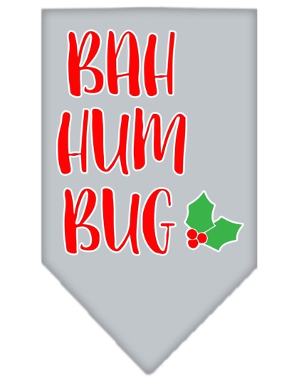 Bah Humbug Screen Print Bandana Grey Large