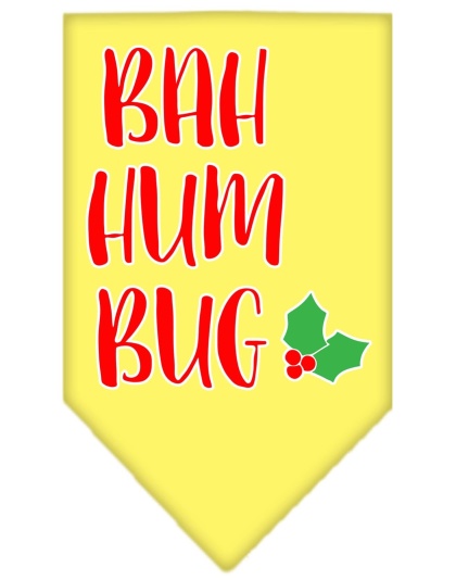 Bah Humbug Screen Print Bandana Yellow Large