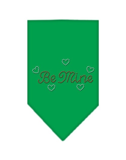 Be Mine Rhinestone Bandana Emerald Green Large