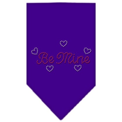 Be Mine Rhinestone Bandana Purple Large