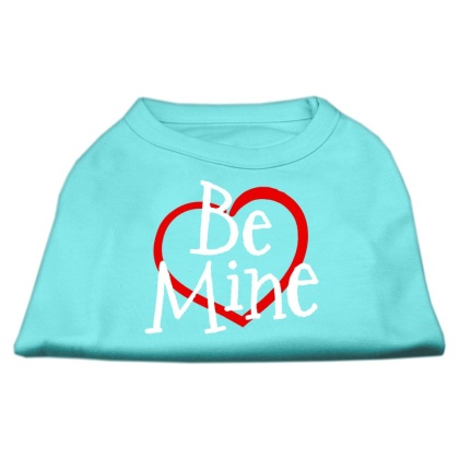 Be Mine Screen Print Shirt Aqua Lg