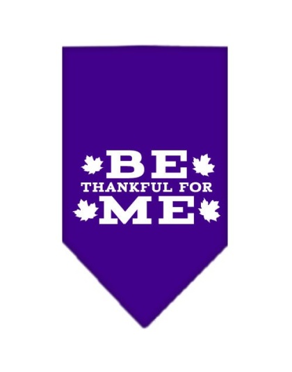 Be Thankful for Me Screen Print Bandana Purple Large