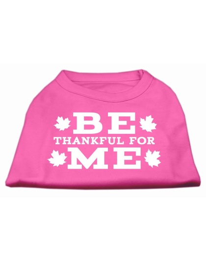 Be Thankful for Me Screen Print Shirt Bright Pink L
