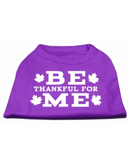 Be Thankful for Me Screen Print Shirt Purple L