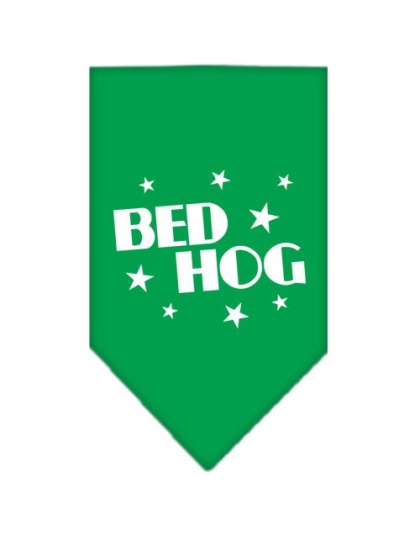 Bed Hog Screen Print Bandana Emerald Green Large