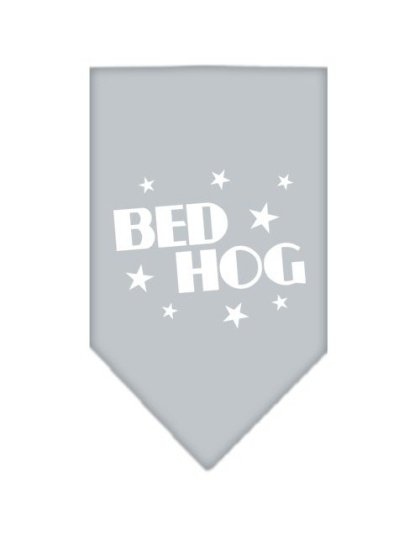 Bed Hog Screen Print Bandana Grey Large