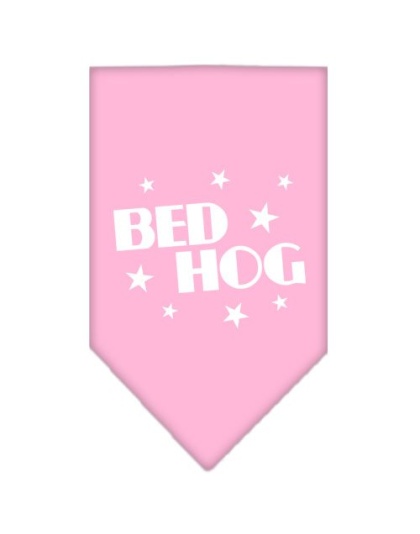 Bed Hog Screen Print Bandana Light Pink Large