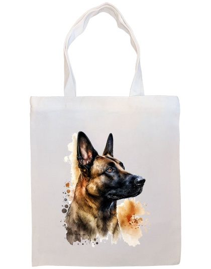 Belgian Sheepdog Canvas Tote Bag Style1