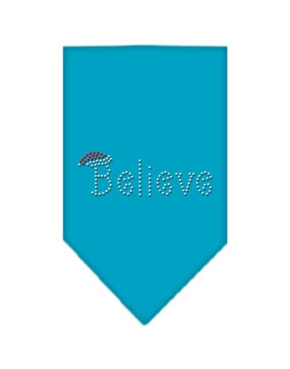 Believe Rhinestone Bandana Turquoise Large