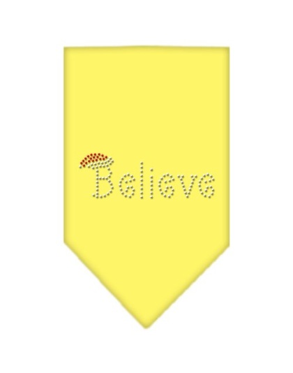 Believe Rhinestone Bandana Yellow Large