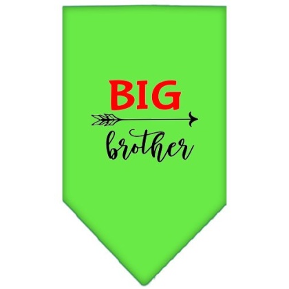 Big Brother Screen Print Bandana Lime Green Large