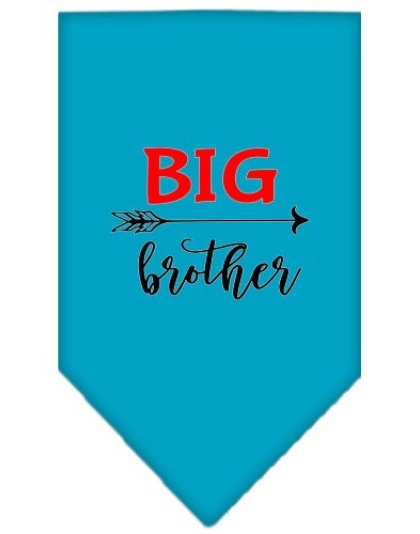 Big Brother Screen Print Bandana Turquoise Large