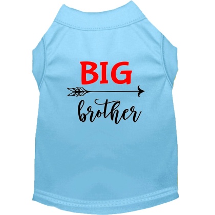 Big Brother Screen Print Dog Shirt Baby Blue Lg