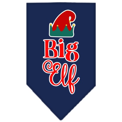 Big Elf Screen Print Bandana Navy Blue large