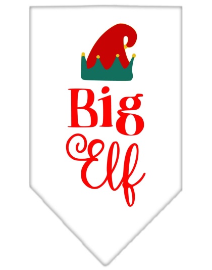 Big Elf Screen Print Bandana White Large