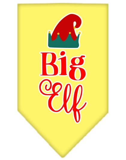 Big Elf Screen Print Bandana Yellow Large