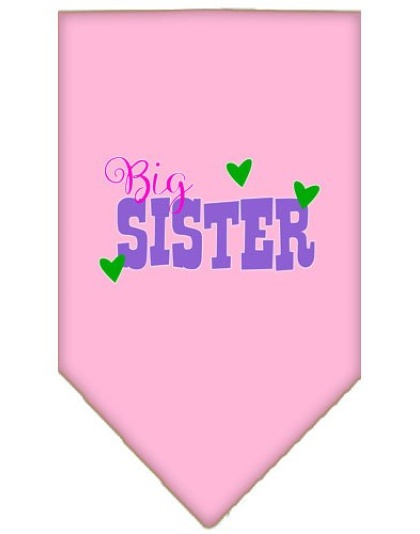 Big Sister Screen Print Bandana Light Pink Large