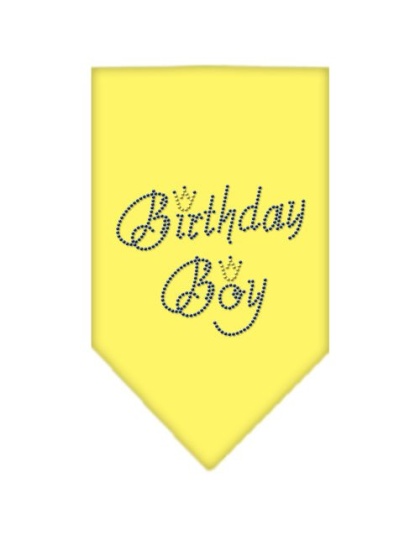 Birthday Boy Rhinestone Bandana Yellow Large