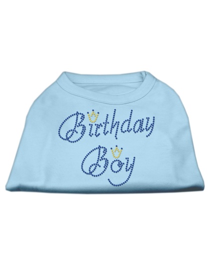 Birthday Boy Rhinestone Shirts Baby Blue L