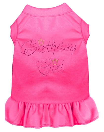 Birthday Girl Rhinestone Dress Bright Pink 4X