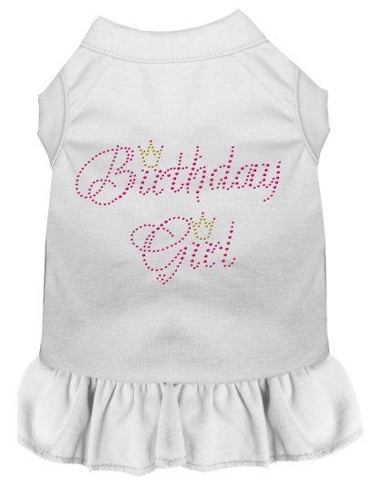 Birthday Girl Rhinestone Dress White 4X