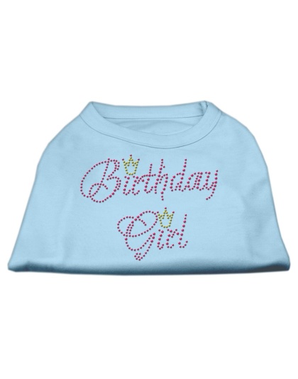 Birthday Girl Rhinestone Shirt Baby Blue L