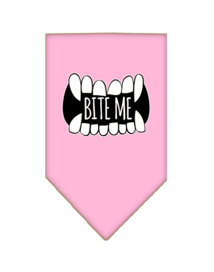 Bite Me Screen Print Bandana Light Pink Large