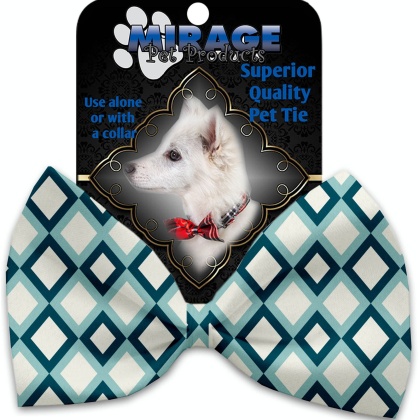 Blue Diamonds Pet Bow Tie