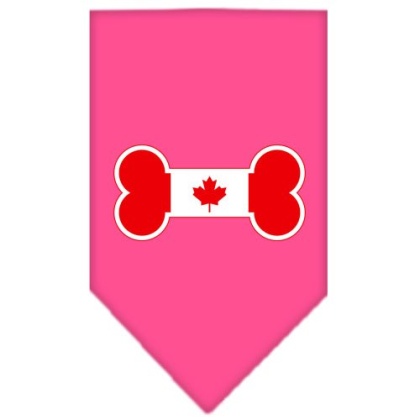 Bone Flag Canadian Screen Print Bandana Bright Pink Large