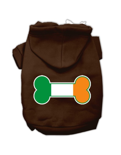 Bone Flag Ireland Screen Print Pet Hoodies Brown Size Lg