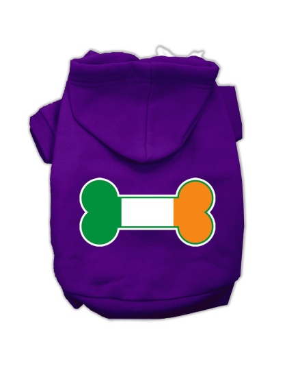Bone Flag Ireland Screen Print Pet Hoodies Purple Size Lg