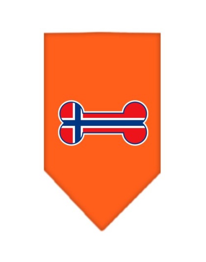 Bone Flag Norway Screen Print Bandana Orange Large