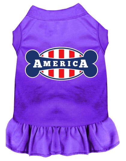 Bonely in America Screen Print Dress Purple 4X (22)