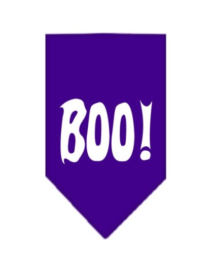 Boo! Screen Print Bandana Purple Large