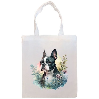 Boston Terrier Canvas Tote Bag Style1