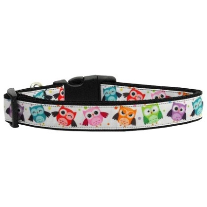 Bright Owls Nylon Ribbon Collars Large