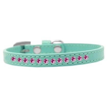 Bright Pink Crystal Size 10 Aqua Puppy Collar