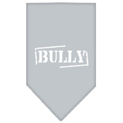 Bully Screen Print Bandana Grey Large