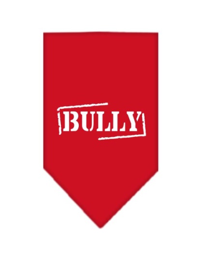 Bully Screen Print Bandana Red Large