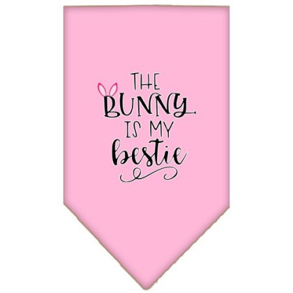 Bunny is my Bestie Screen Print Bandana Light Pink Large