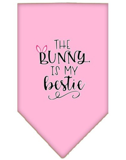 Bunny is my Bestie Screen Print Bandana Light Pink Large